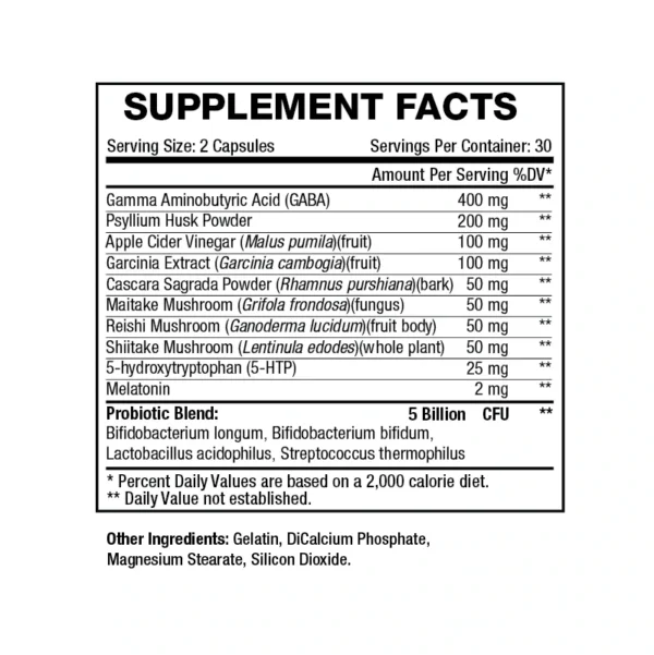 Sweat Ethics Pure & Lean Supplement Facts